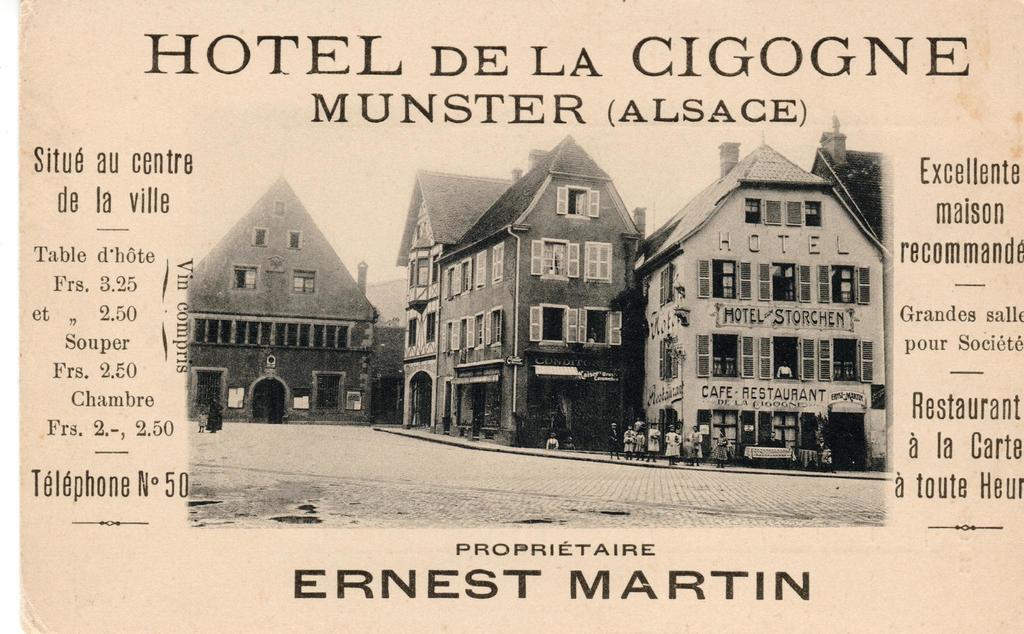 Hôtel Restaurant La Cigogne Munster  Exterior foto